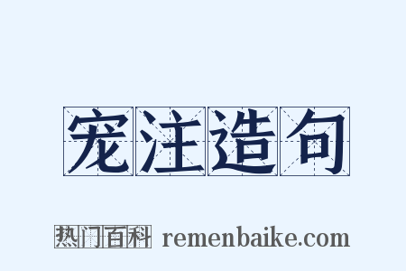 宠注造句是什么意思的图片